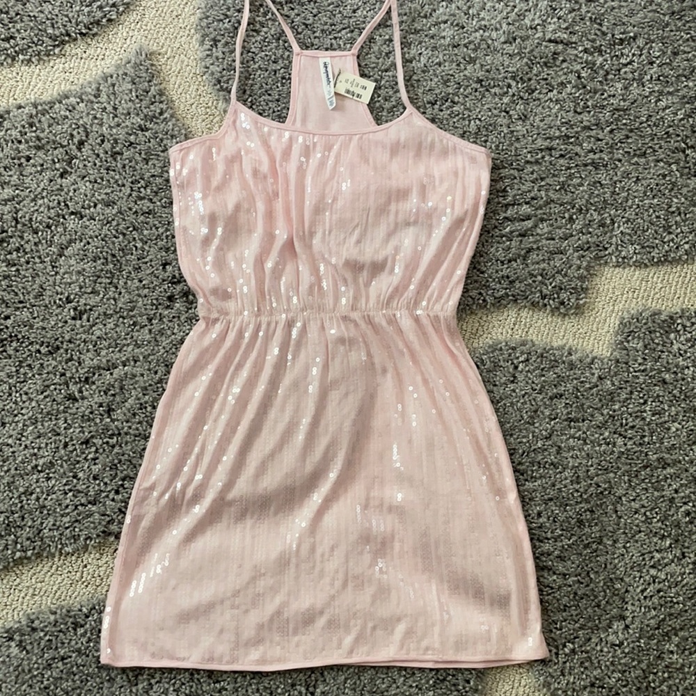 Aeropostale pink sequin dress. Medium NEW